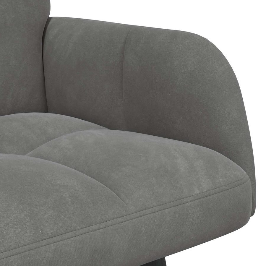 Twee Persoons Sofa Donkergrijs 115 x 61 x 87 cm Fluweel