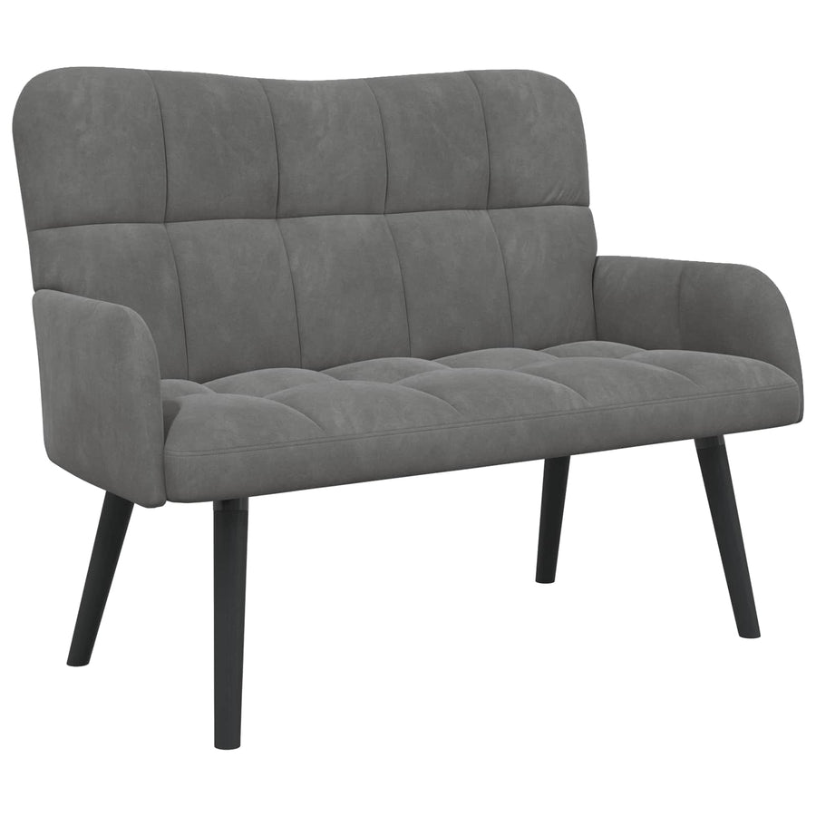 Twee Persoons Sofa Donkergrijs 115 x 61 x 87 cm Fluweel