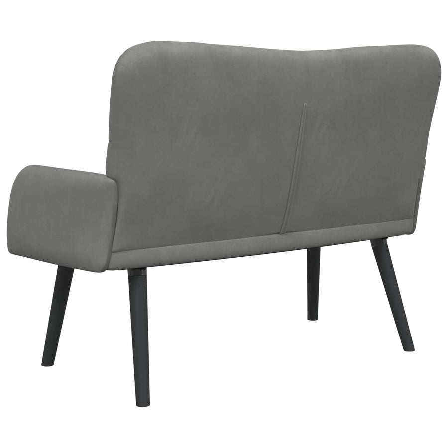 Twee Persoons Sofa Donkergrijs 115 x 61 x 87 cm Fluweel
