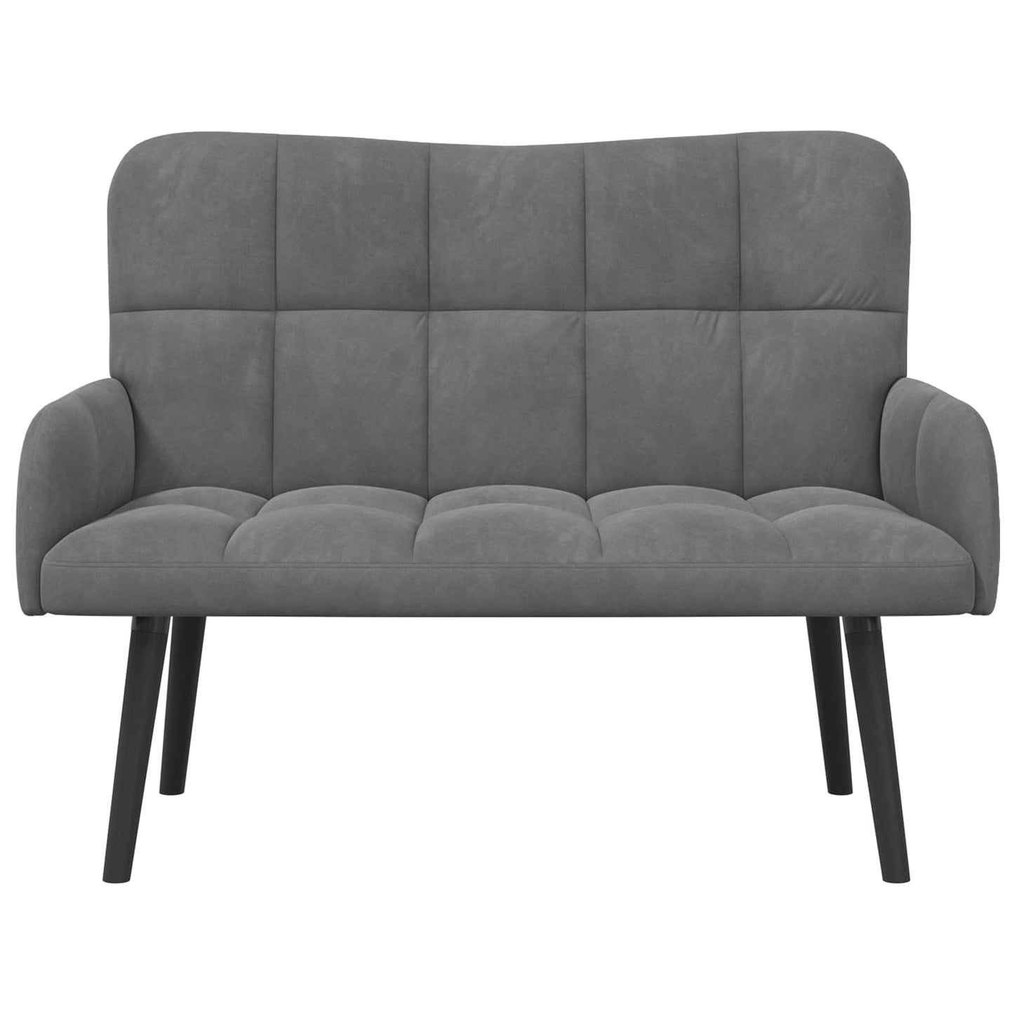 Twee Persoons Sofa Donkergrijs 115 x 61 x 87 cm Fluweel