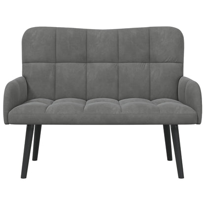 Twee Persoons Sofa Donkergrijs 115 x 61 x 87 cm Fluweel
