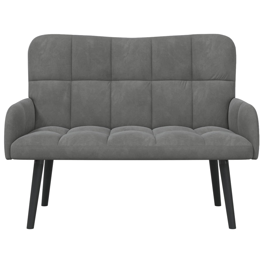 Twee Persoons Sofa Donkergrijs 115 x 61 x 87 cm Fluweel
