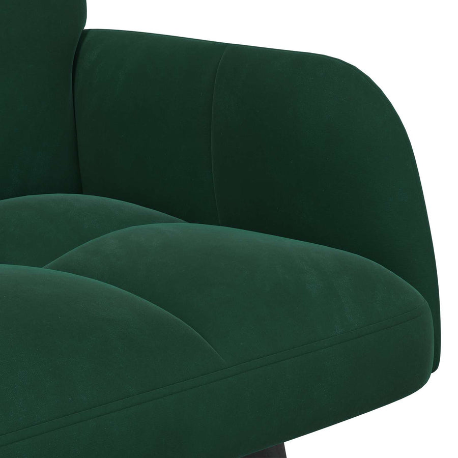 Twee Persoons Sofa Donkergroen 115 x 61 x 87 cm Fluweel
