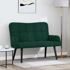 Two-Seater Sofa Dark Green 115 x 61 x 87 cm Velvet