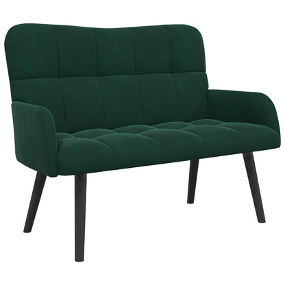 Twee Persoons Sofa Donkergroen 115 x 61 x 87 cm Fluweel