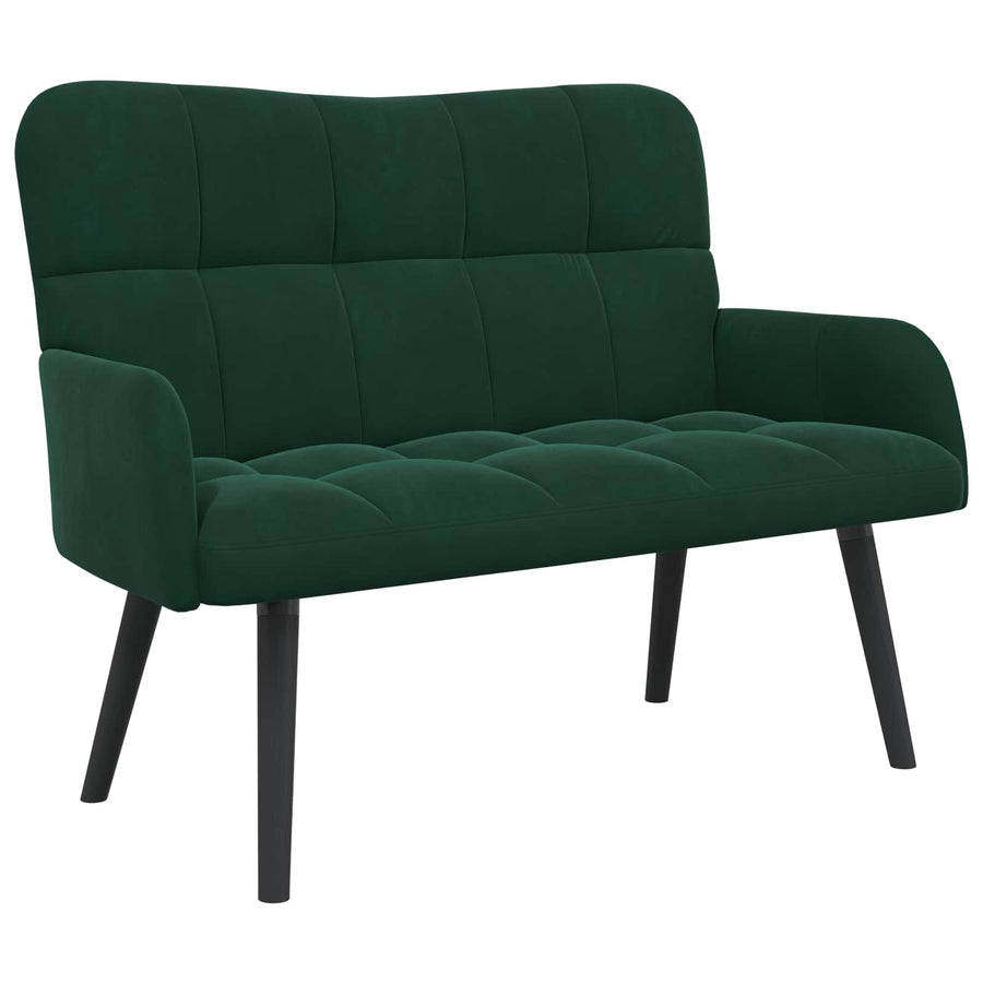 Twee Persoons Sofa Donkergroen 115 x 61 x 87 cm Fluweel
