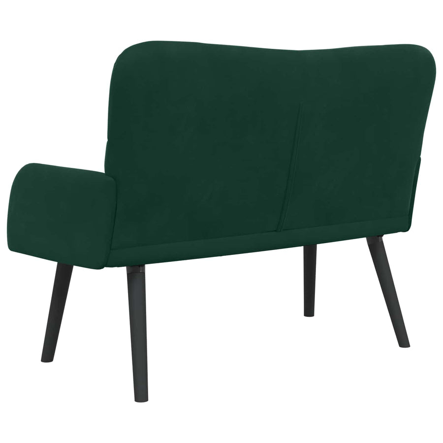 Twee Persoons Sofa Donkergroen 115 x 61 x 87 cm Fluweel