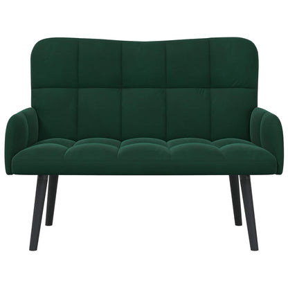 Twee Persoons Sofa Donkergroen 115 x 61 x 87 cm Fluweel