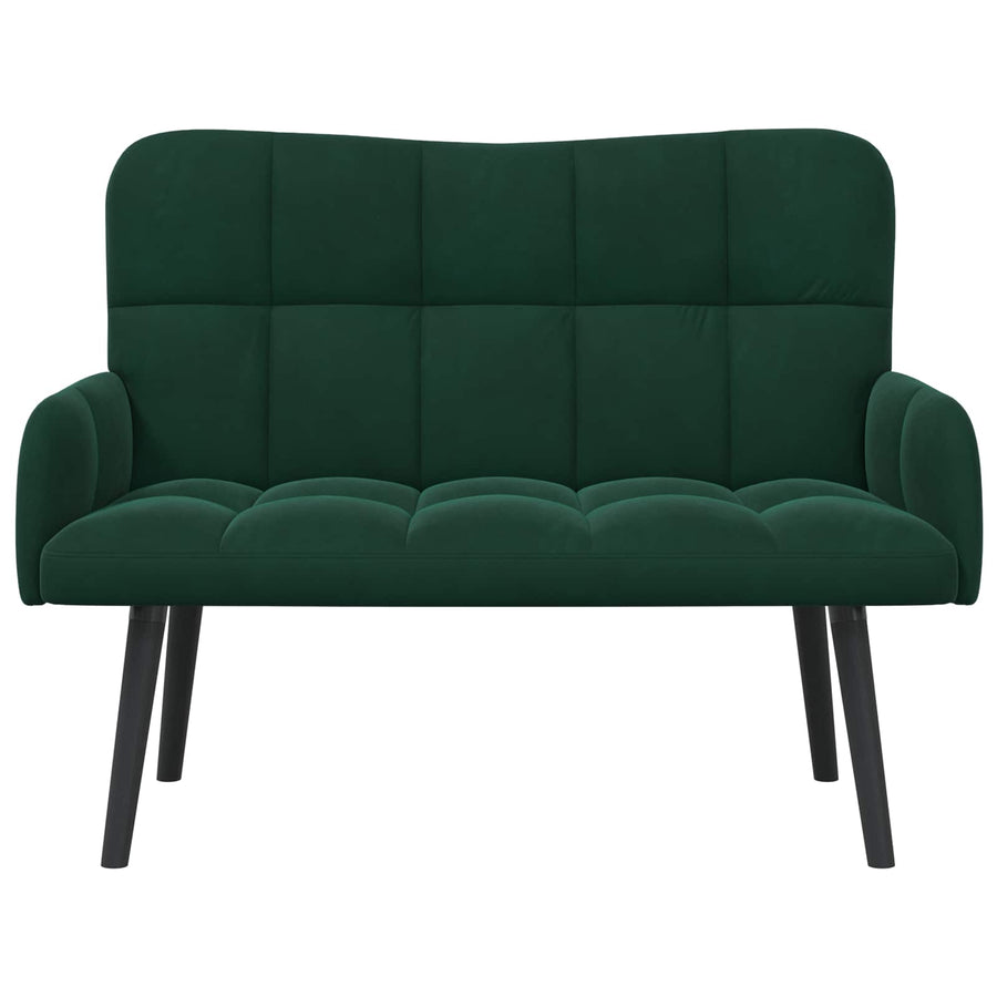 Twee Persoons Sofa Donkergroen 115 x 61 x 87 cm Fluweel