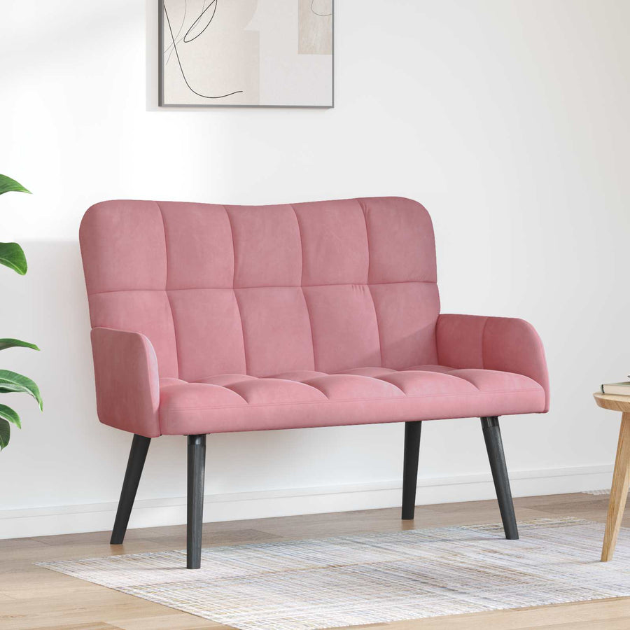 Twee Persoons Sofa Roze 115 x 61 x 87 cm Fluweel