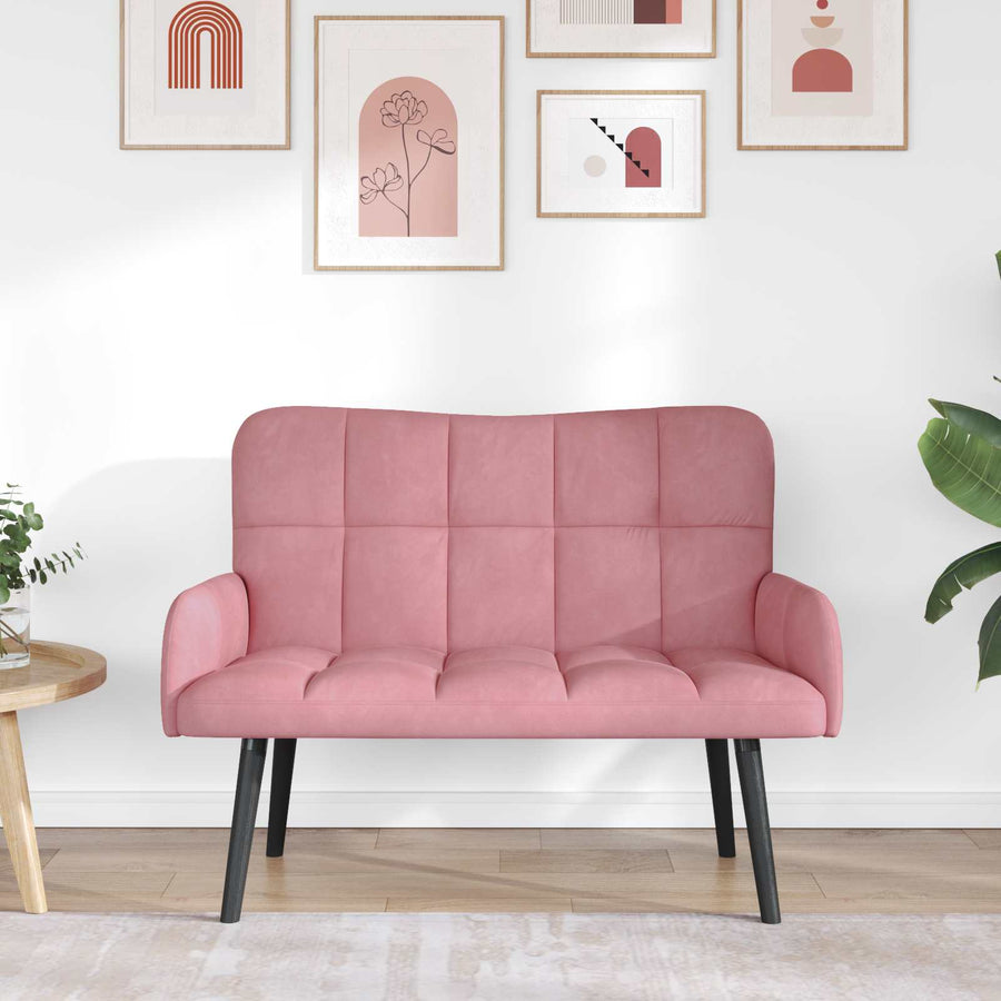 Twee Persoons Sofa Roze 115 x 61 x 87 cm Fluweel