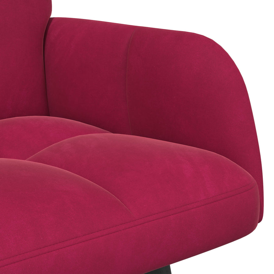 Twee Persoons Sofa Wijnrood 115 x 61 x 87 cm Fluweel