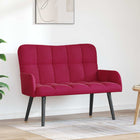 Two-Seater Sofa Wine Red 115 x 61 x 87 cm Velvet