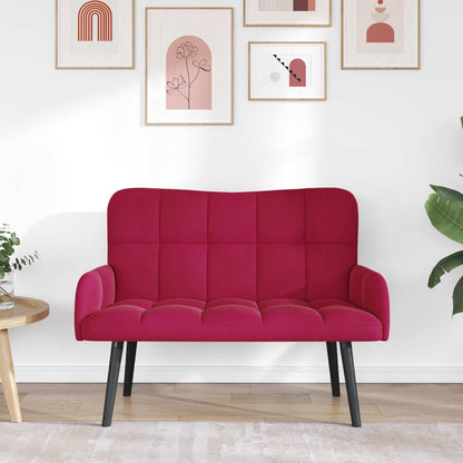 Twee Persoons Sofa Wijnrood 115 x 61 x 87 cm Fluweel