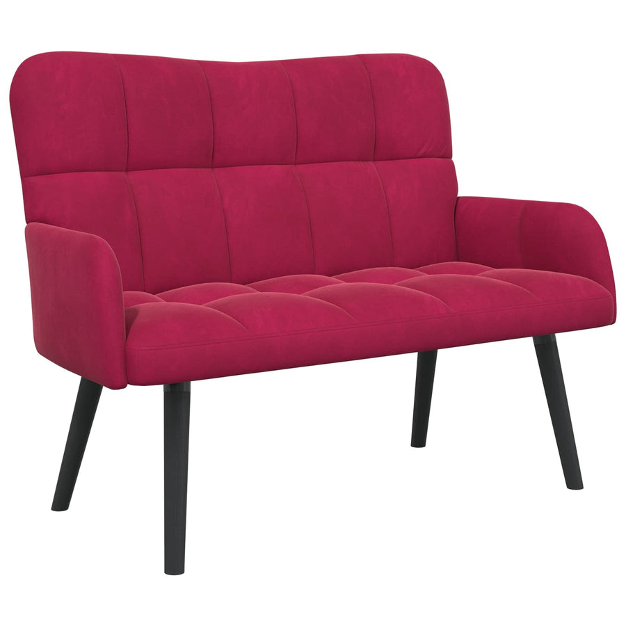 Twee Persoons Sofa Wijnrood 115 x 61 x 87 cm Fluweel
