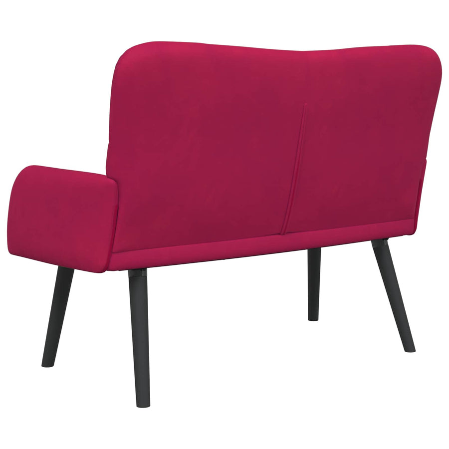 Twee Persoons Sofa Wijnrood 115 x 61 x 87 cm Fluweel