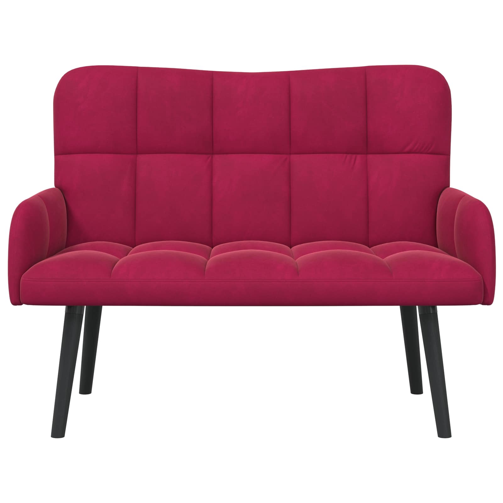 Twee Persoons Sofa Wijnrood 115 x 61 x 87 cm Fluweel