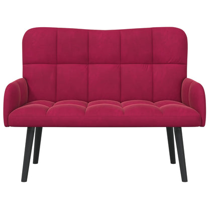 Twee Persoons Sofa Wijnrood 115 x 61 x 87 cm Fluweel