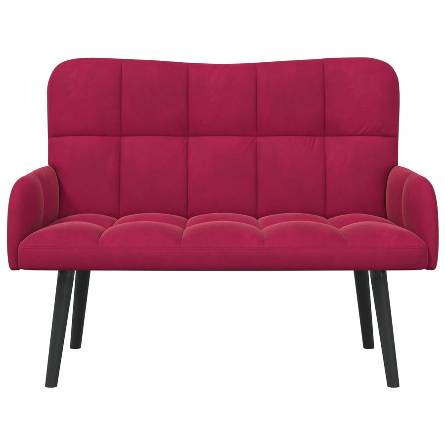 Twee Persoons Sofa Wijnrood 115 x 61 x 87 cm Fluweel