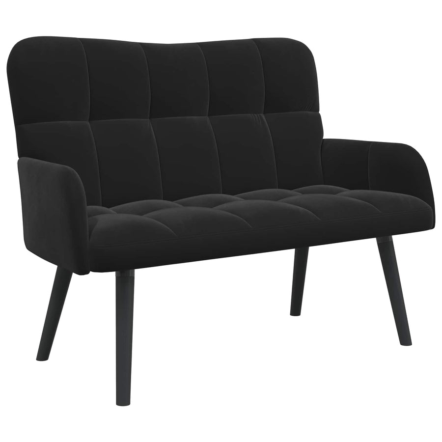 Twee Persoons Sofa Zwart 115 x 61 x 87 cm Fluweel