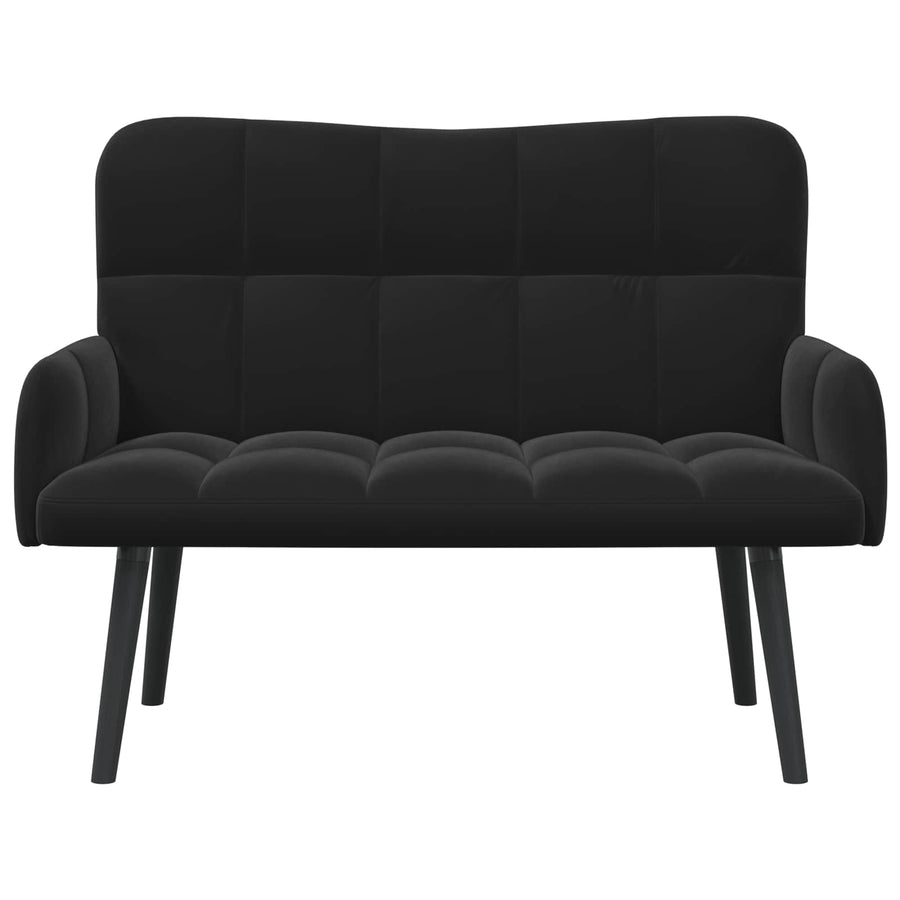 Twee Persoons Sofa Zwart 115 x 61 x 87 cm Fluweel