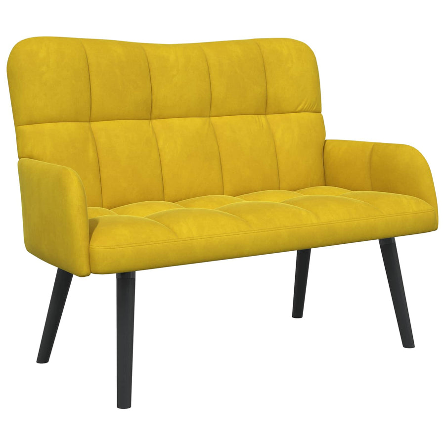 Twee Persoons Sofa Geel 115 x 61 x 87 cm Fluweel
