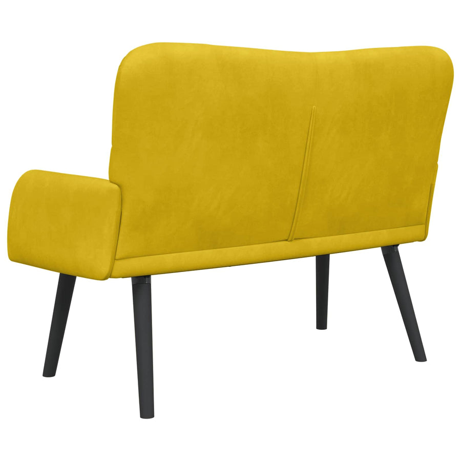 Twee Persoons Sofa Geel 115 x 61 x 87 cm Fluweel