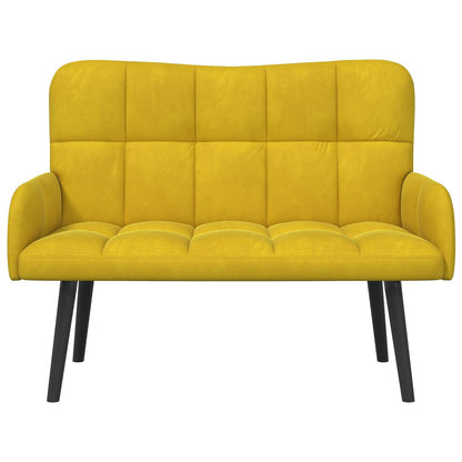 Twee Persoons Sofa Geel 115 x 61 x 87 cm Fluweel