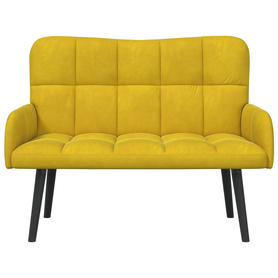 Twee Persoons Sofa Geel 115 x 61 x 87 cm Fluweel