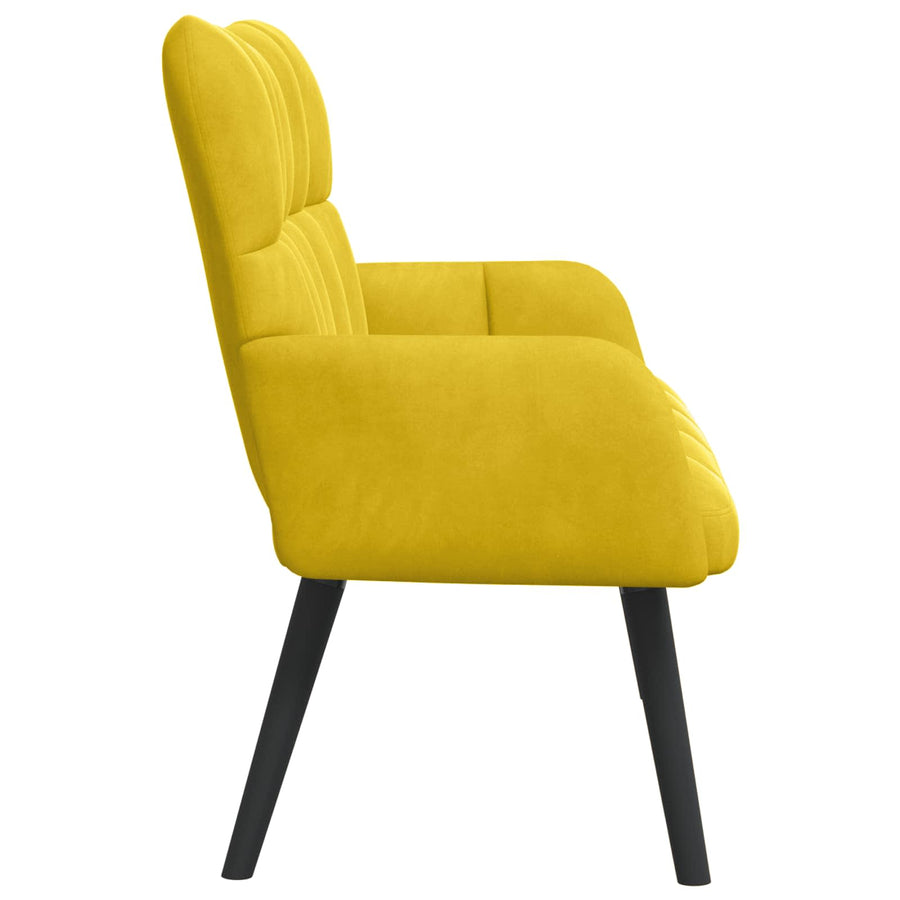 Twee Persoons Sofa Geel 115 x 61 x 87 cm Fluweel