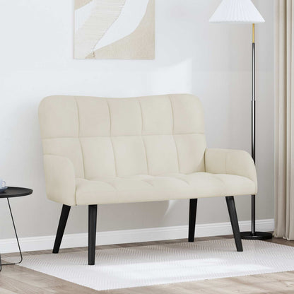 Twee Persoons Sofa Crème 115 x 61 x 87 cm Fluweel