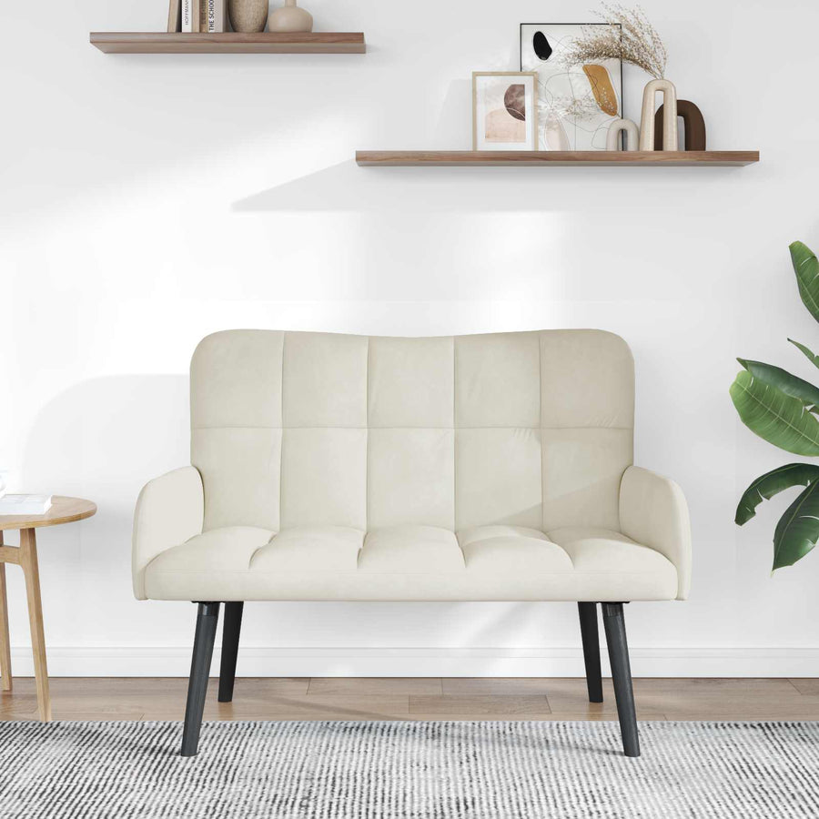 Twee Persoons Sofa Crème 115 x 61 x 87 cm Fluweel