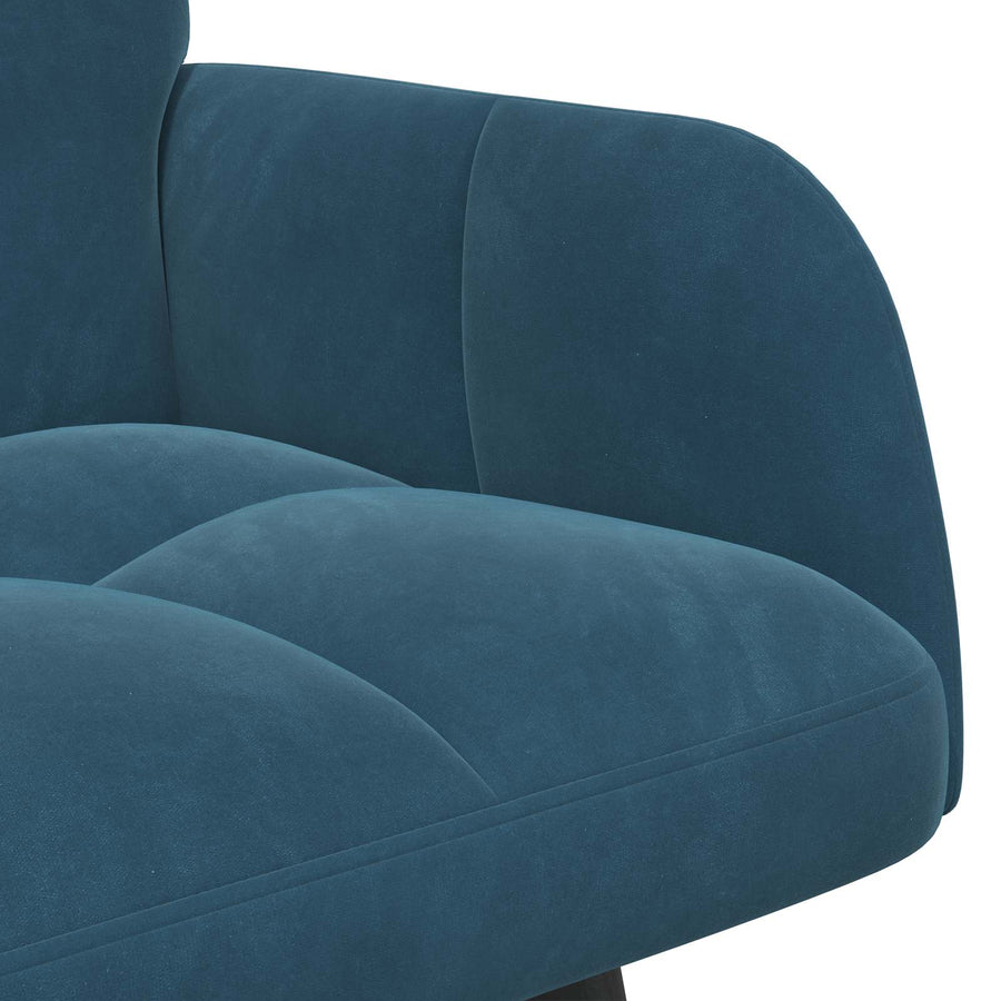 Twee Persoons Sofa Blauw 115 x 61 x 87 cm Fluweel
