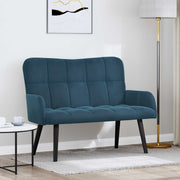 Tweepersoonsbank blauw fluweel 115x61x87 cm
