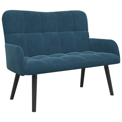 Twee Persoons Sofa Blauw 115 x 61 x 87 cm Fluweel