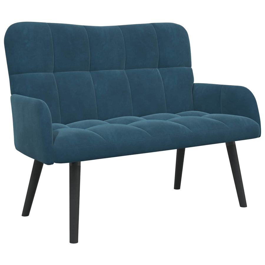 Twee Persoons Sofa Blauw 115 x 61 x 87 cm Fluweel
