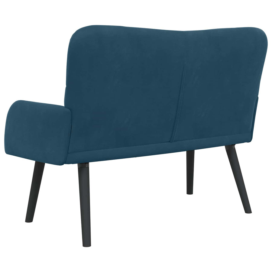 Twee Persoons Sofa Blauw 115 x 61 x 87 cm Fluweel