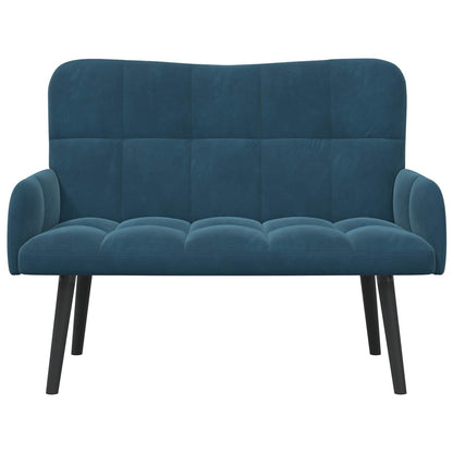 Twee Persoons Sofa Blauw 115 x 61 x 87 cm Fluweel