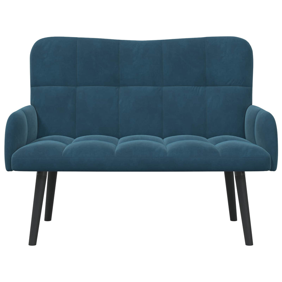 Twee Persoons Sofa Blauw 115 x 61 x 87 cm Fluweel