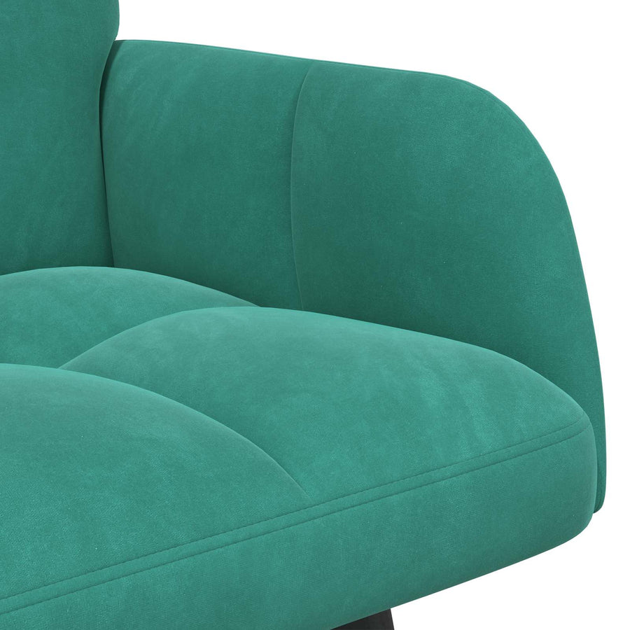 Twee Persoons Sofa Turquoise 115 x 61 x 87 cm Fluweel