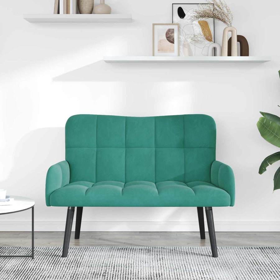 Twee Persoons Sofa Turquoise 115 x 61 x 87 cm Fluweel