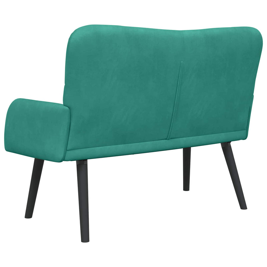 Twee Persoons Sofa Turquoise 115 x 61 x 87 cm Fluweel