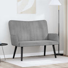Tweepersoonsbank lichtgrijs fluweel 115x61x87 cm