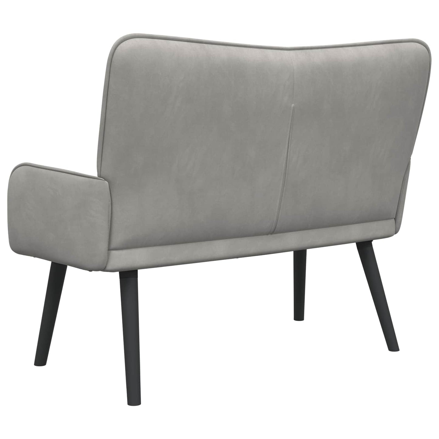 Twee Persoons Sofa Lichtgrijs 115 x 61 x 87 cm Fluweel