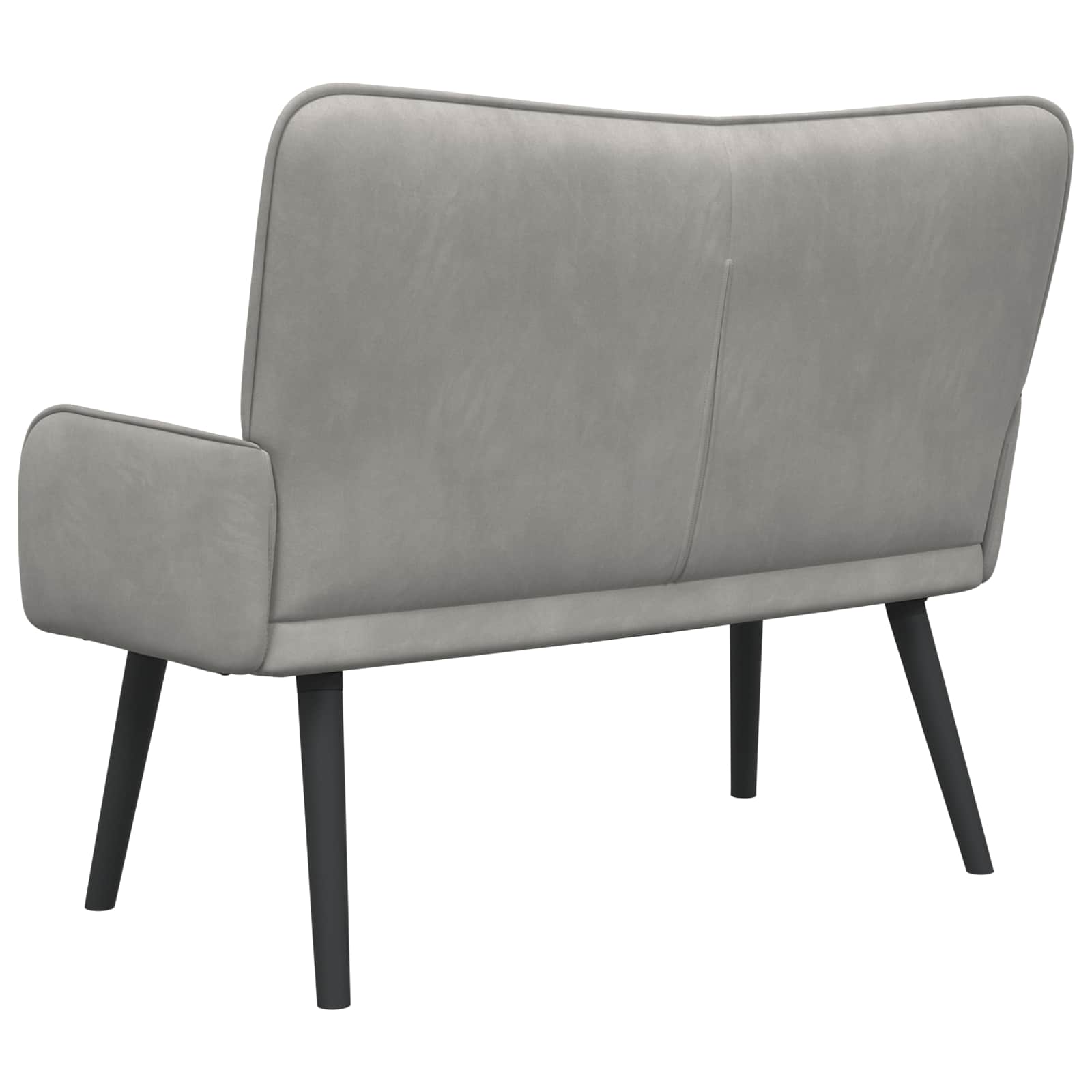 Twee Persoons Sofa Lichtgrijs 115 x 61 x 87 cm Fluweel