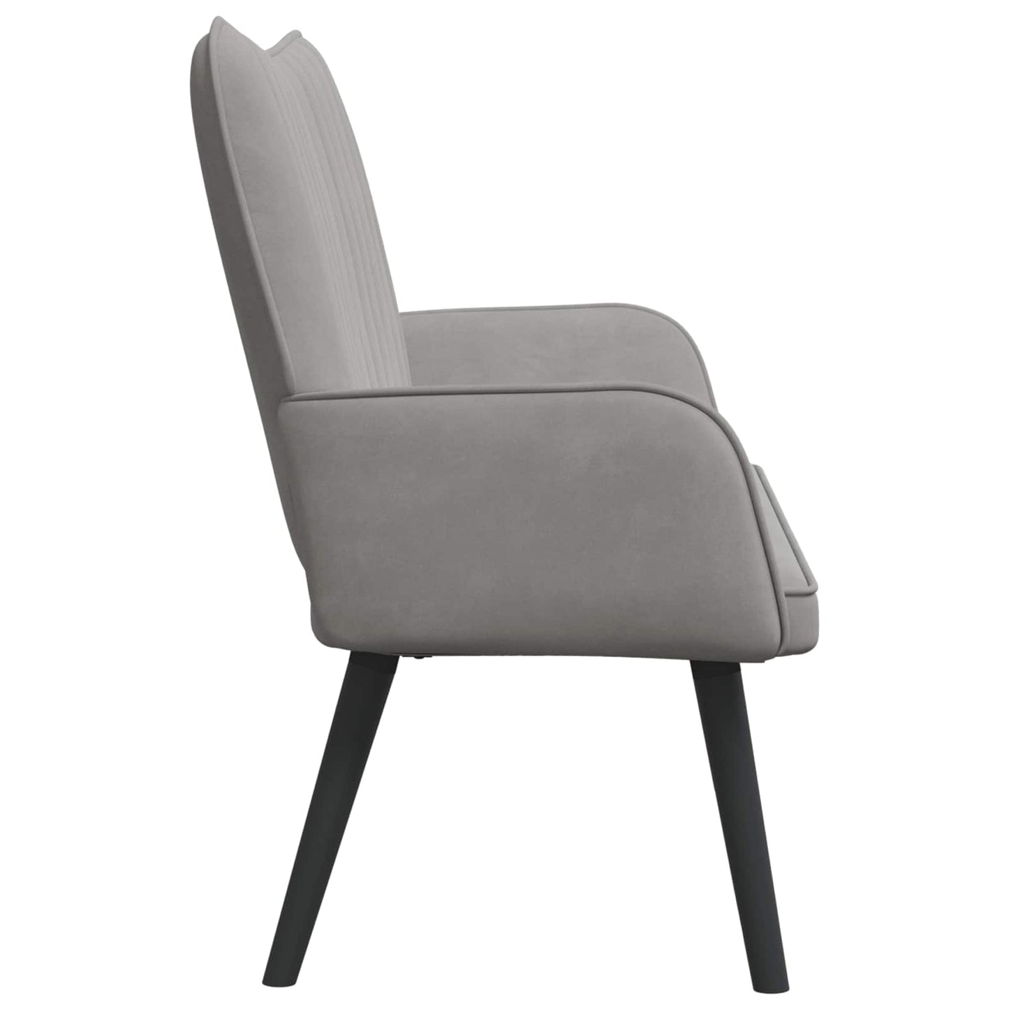 Twee Persoons Sofa Lichtgrijs 115 x 61 x 87 cm Fluweel