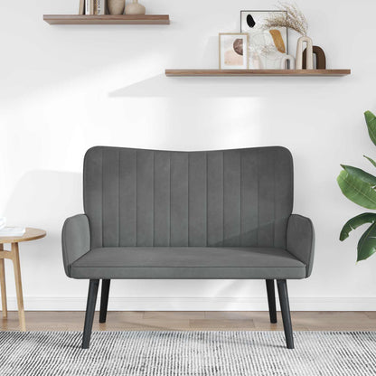 Twee Persoons Sofa Donkergrijs 115 x 61 x 87 cm Fluweel