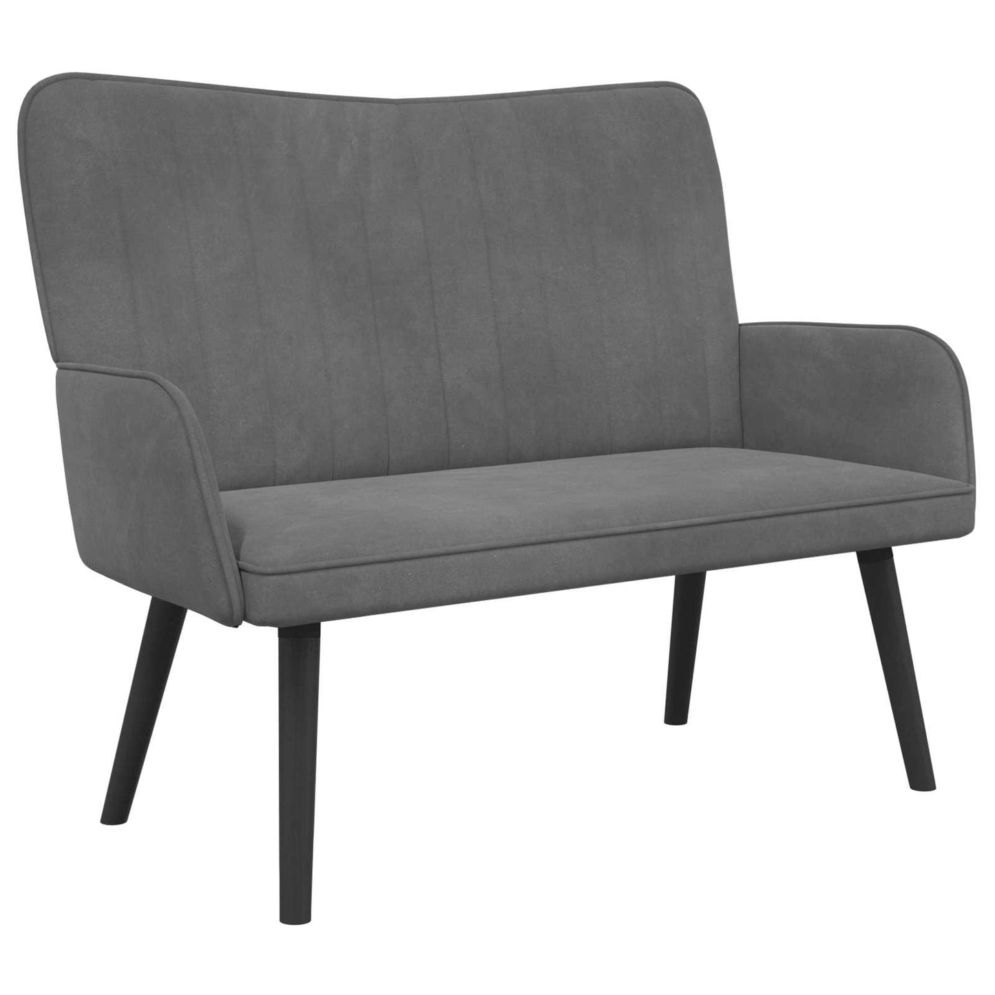 Twee Persoons Sofa Donkergrijs 115 x 61 x 87 cm Fluweel