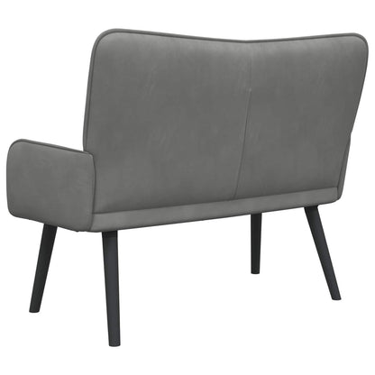 Twee Persoons Sofa Donkergrijs 115 x 61 x 87 cm Fluweel