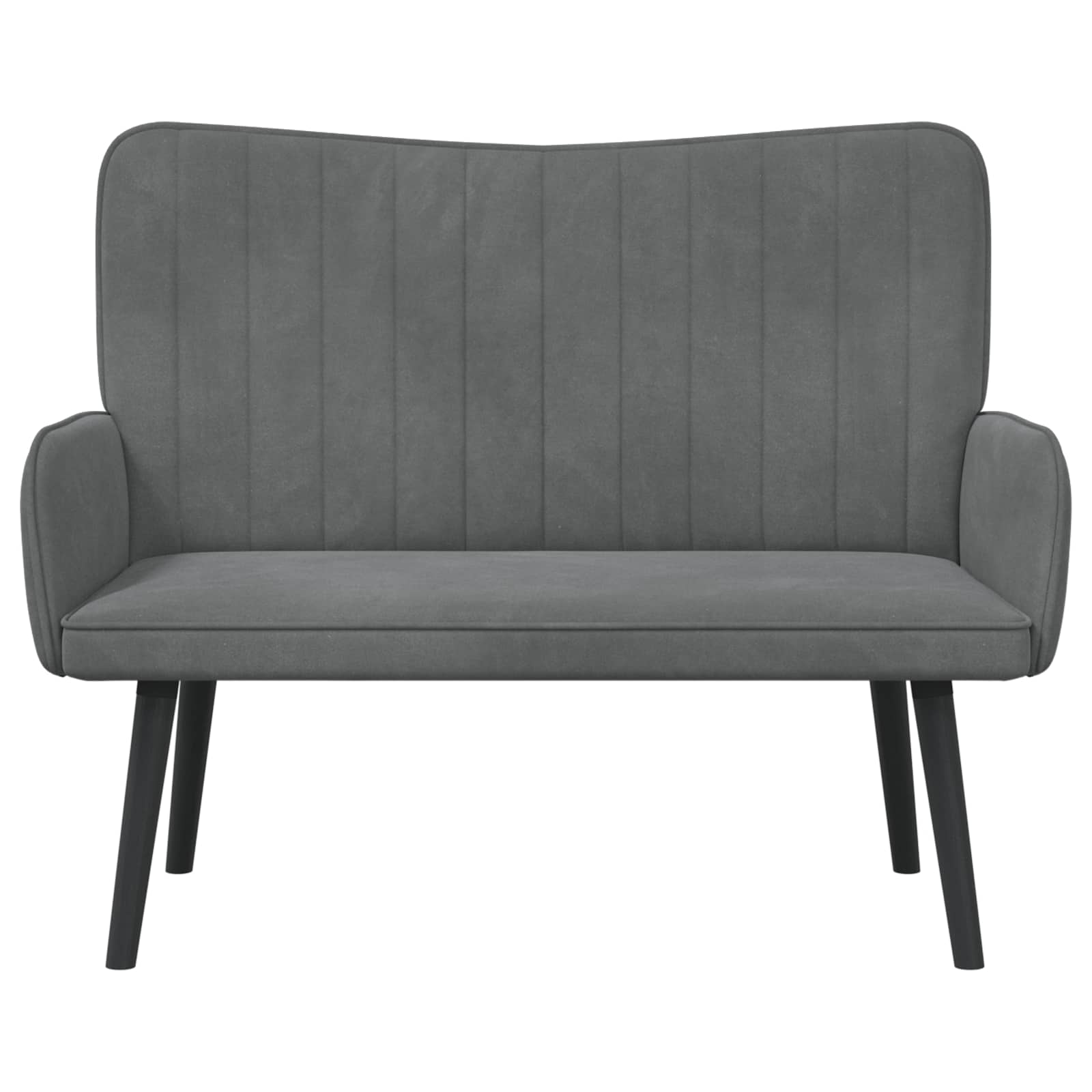 Twee Persoons Sofa Donkergrijs 115 x 61 x 87 cm Fluweel